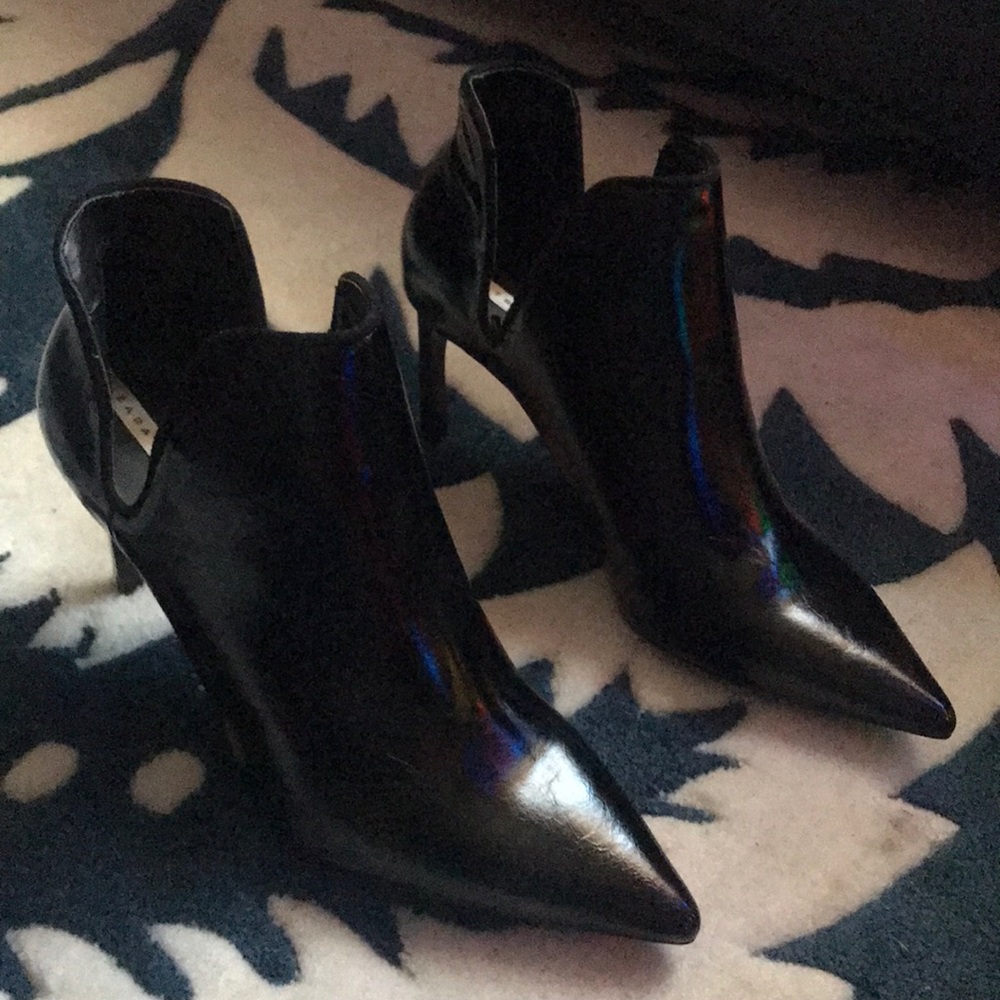Zara black booties